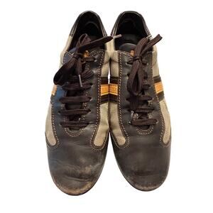 Louis Vuitton Vintage Brown Leather Sneakers Womens